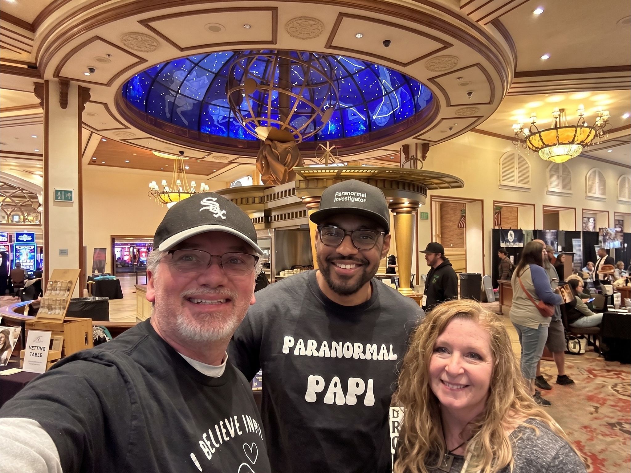 Posing with paranormal investigator Juwan Mass from the TV show Ghost Brothers at the 2025 Missouri Paracon.